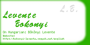 levente bokonyi business card